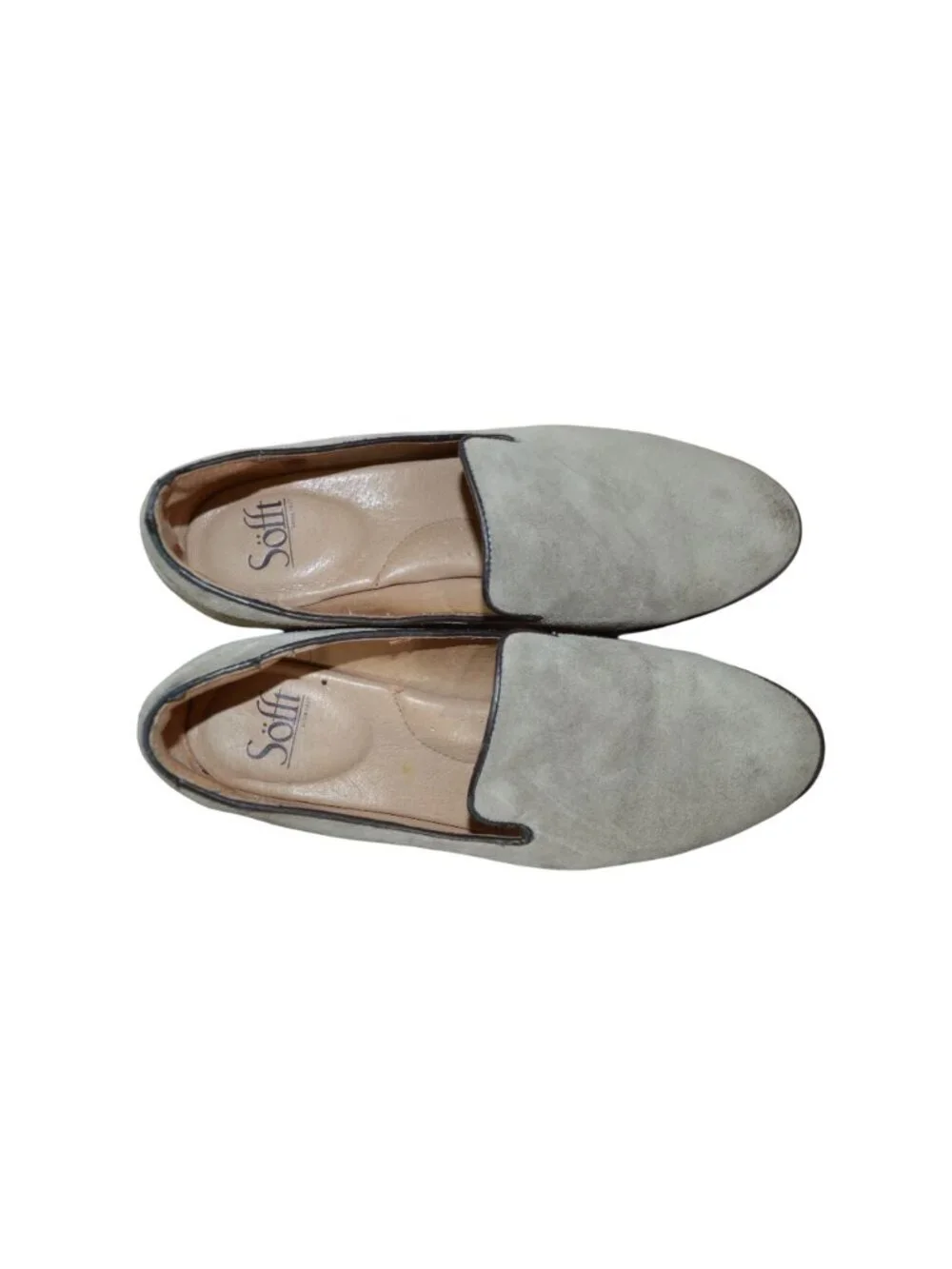 Sofft Severn Suede Slip On Loafers Grey CBU029 Women Size 9M Minimalist Coquette